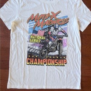 Lucky Brand Moto X Madness Graphic Tee Men’s Medium Motocross Racing Shirt NWOT